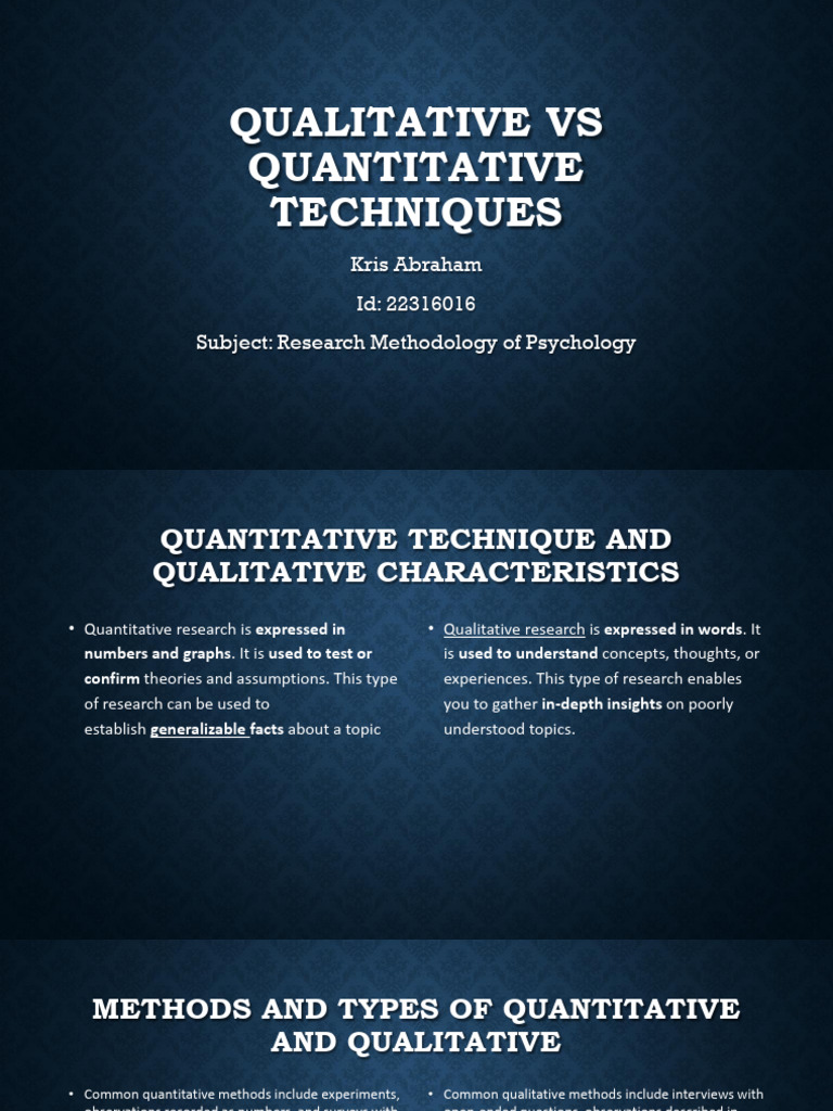 Research Methods in Psychology | PDF | Quantitative Research ...