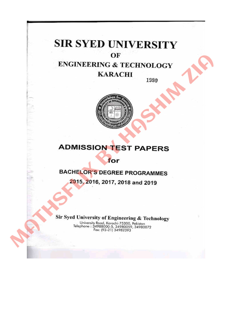 Sir Syed University Past Papers | PDF | Mass Media