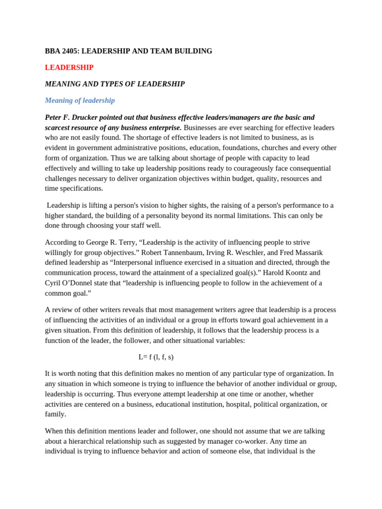 Leadership and Team Building Insights | PDF | Leadership | Decision Making