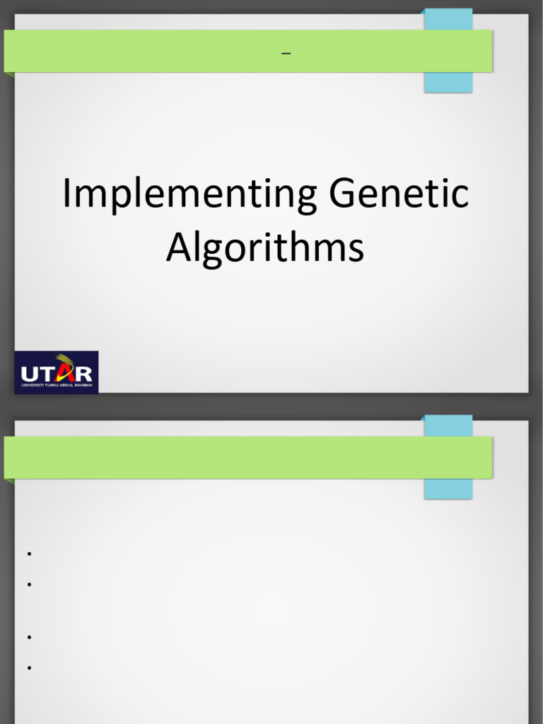 Topic 3B - Implementing Genetic Algorithm v0 | PDF | Computers