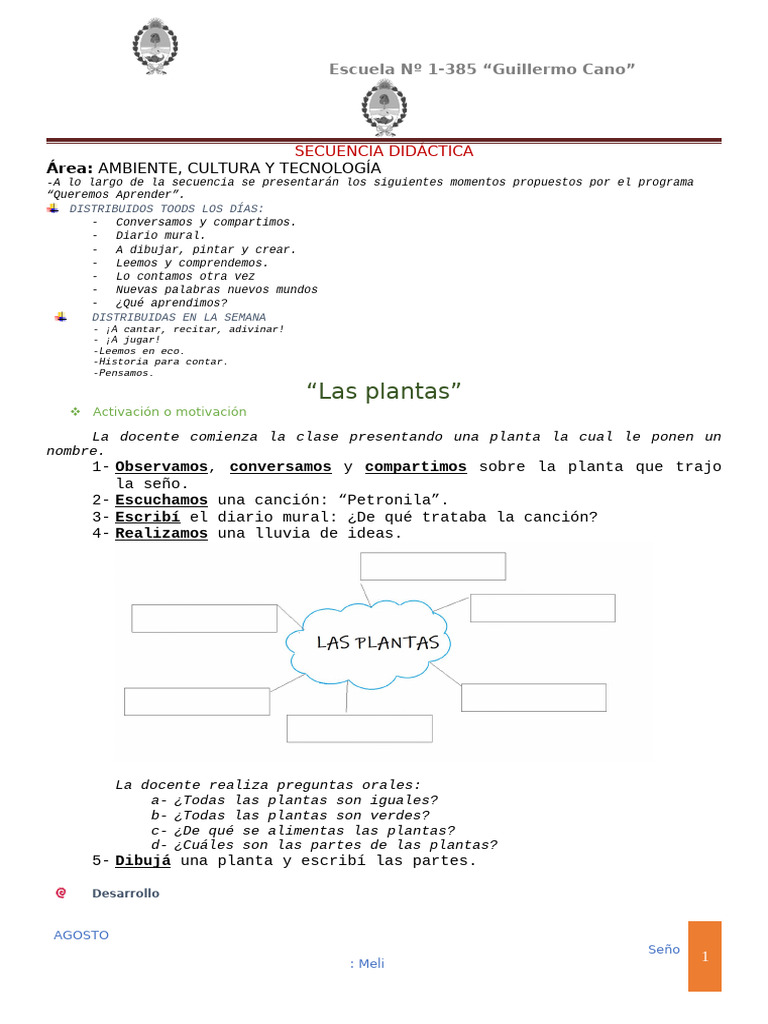 3a Secuencia Ambiente Agos. 2023.. | PDF | Plantas