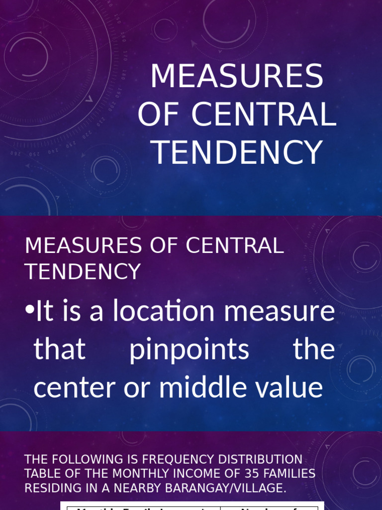 Measures of Central Tendency PPT 2 | PDF | Mean | Mode (Statistics)