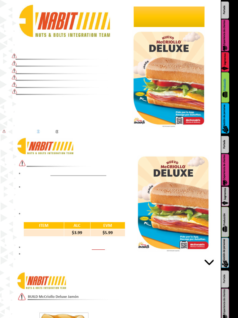 Lanzamiento McCriollo Deluxe en 2024 | PDF | Alimentos | Cocina