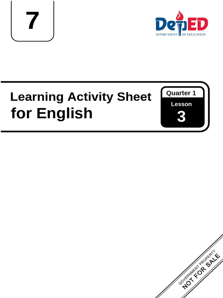 Q1 WS English 7 Lesson 3 Week 3 | PDF