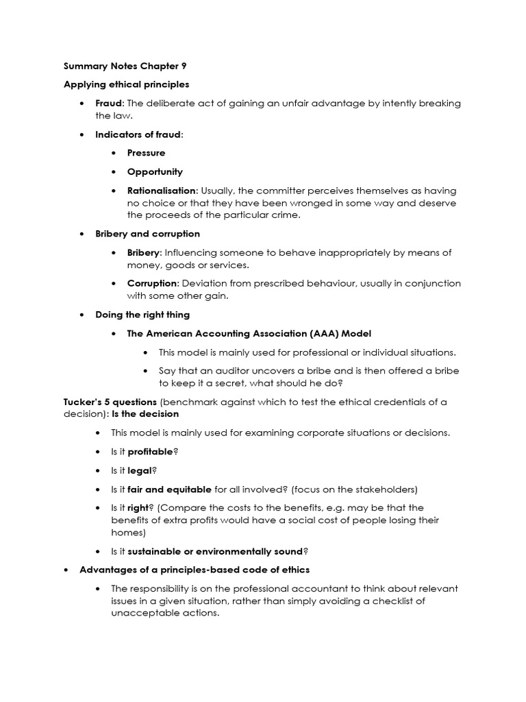 SBL Summary Notes - Chapter 9 | PDF | Leadership | Sustainability