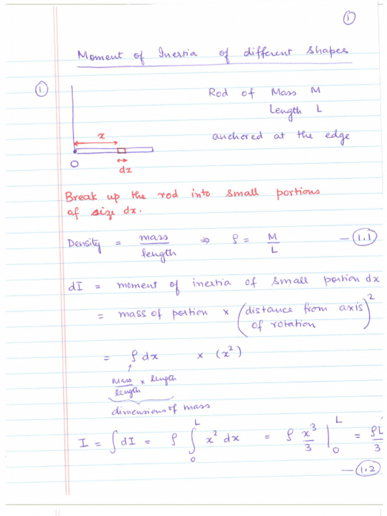 Moment of Inertia of Different Shapes | PDF