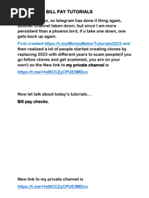 BillPay Tutorials