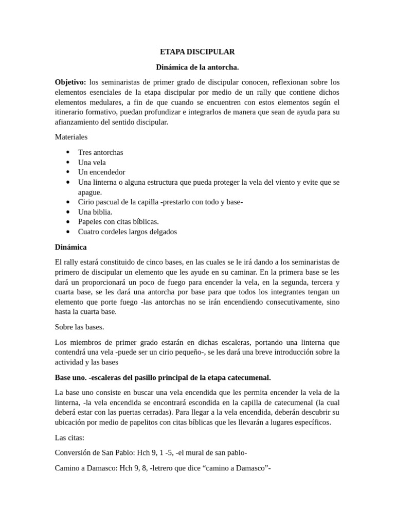 ETAPA DISCIPULAR Intiberario Formativo | PDF | Vela