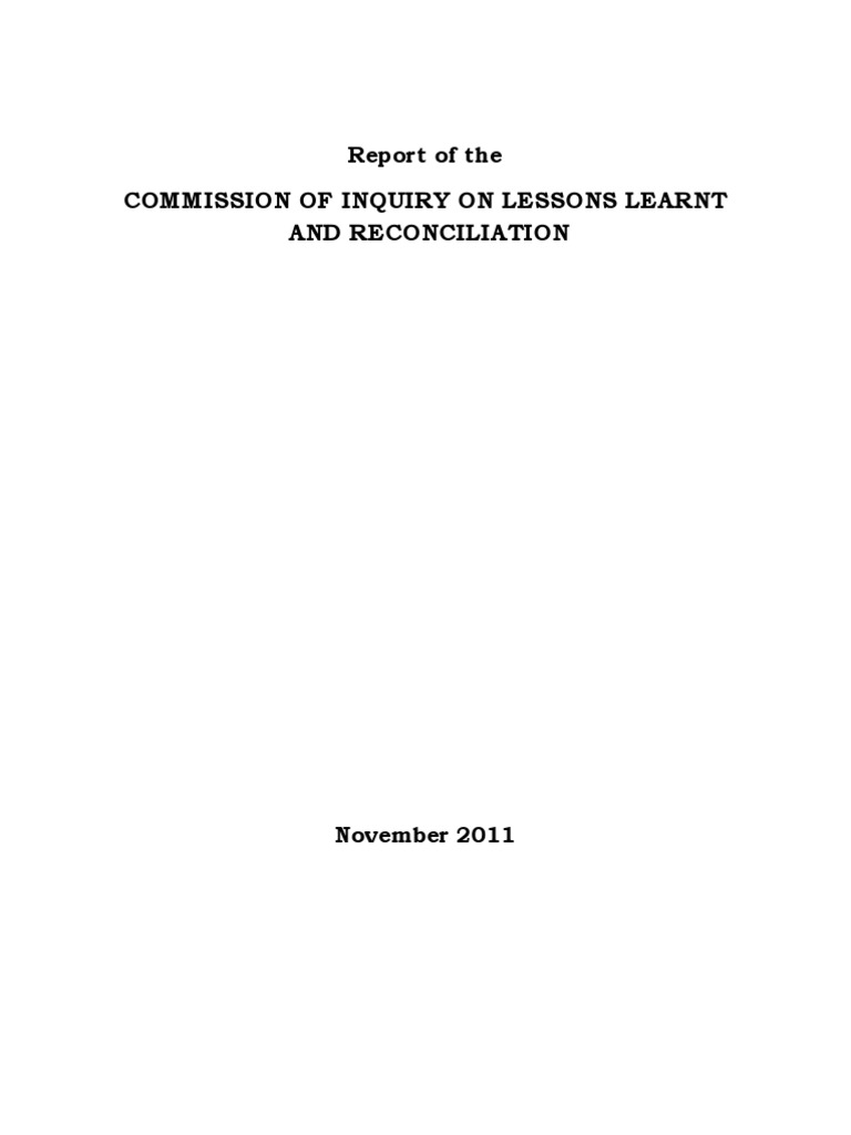 Final LLRC Report | PDF | Public Sphere | Government