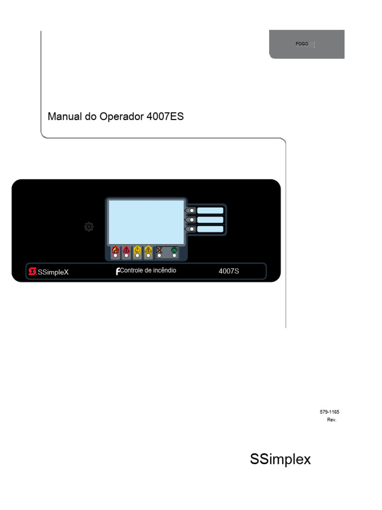 Manual do Operador Simplex 4007ES | PDF | Diodo emissor de luz ...