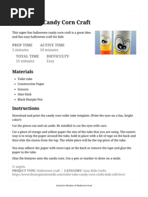 Halloween Candy Corn Craft - The Inspiration Edit