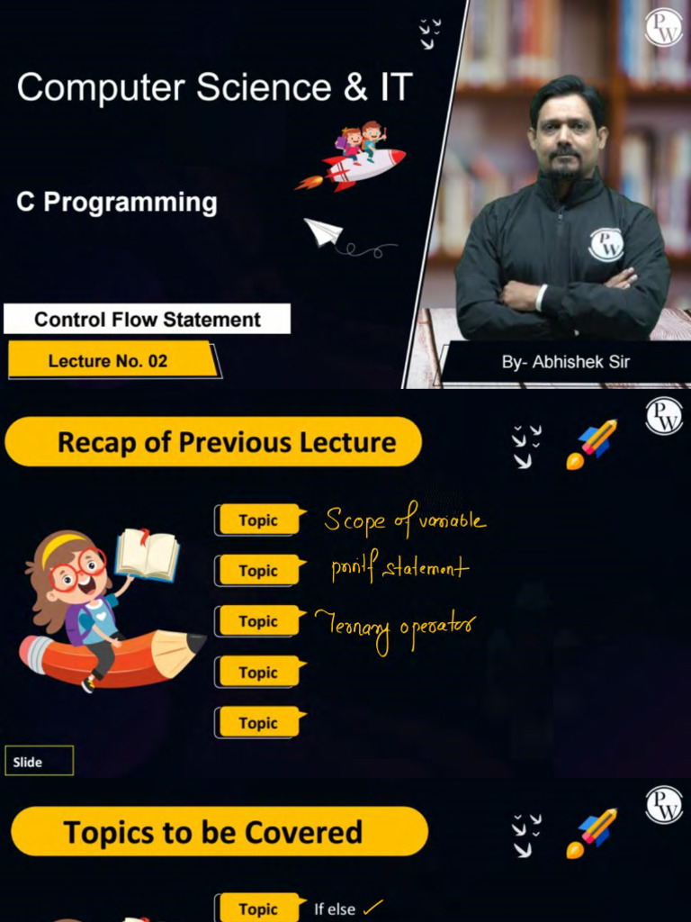 Control Flow Statements 02 Class Notes Pdf