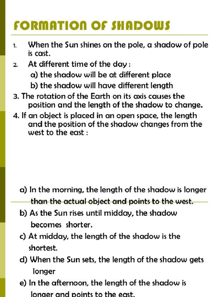 Shadow Lengths | PDF