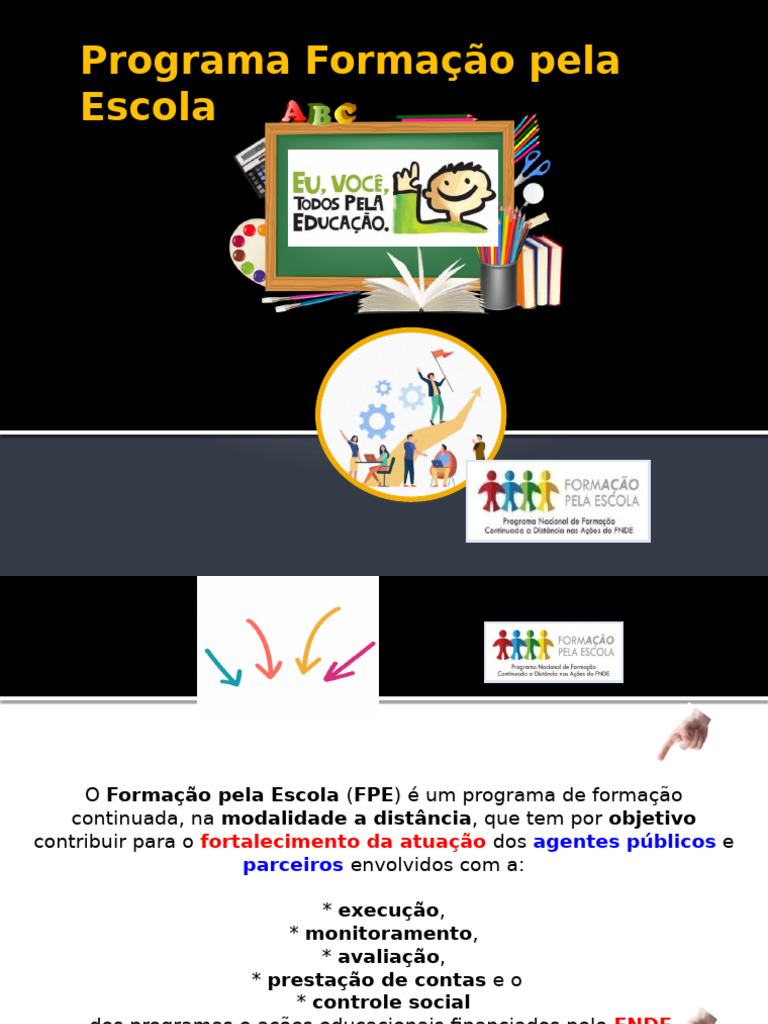 Capacitação no Programa Formação pela Escola | PDF