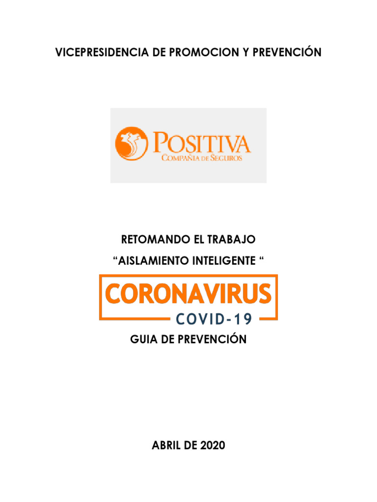 Retomando El Trabajo Aislamiento Inteligente 20042020 1323 CCV | PDF ...