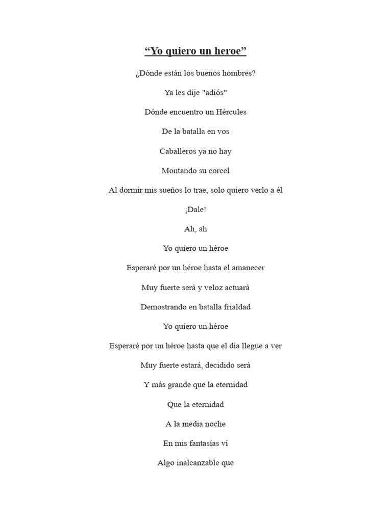 "Yo quiero un heroe" | PDF