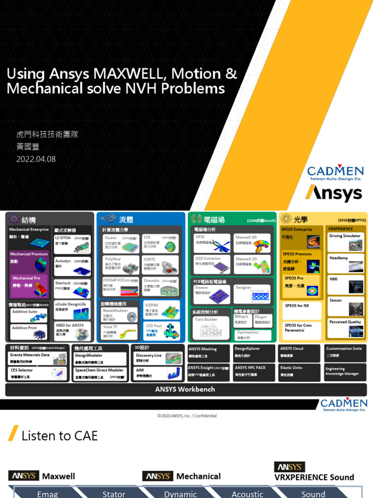 NVH Solutions Using Ansys Motion & Maxwell | PDF | Gear | Acoustics
