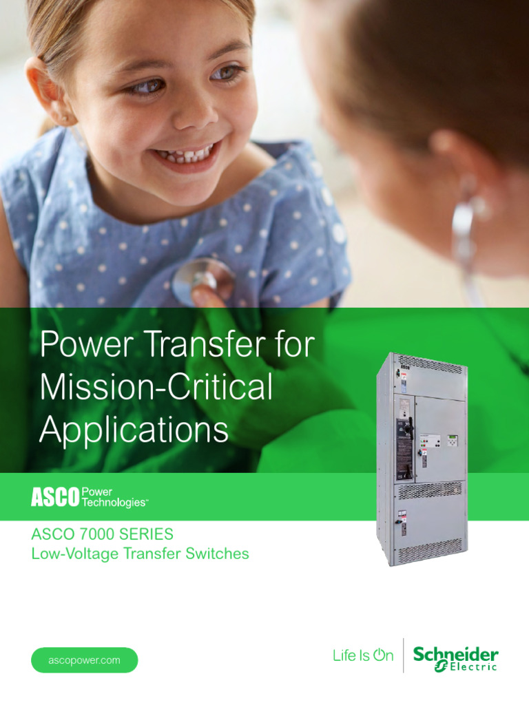 ASCO 7000 Series Power Transfer Switches | PDF | Switch | Electrical ...