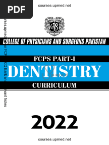 FCPS Syllabus Dentistry CPSP