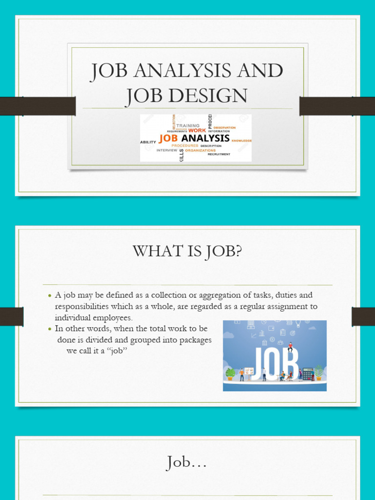 Job Analysis and Design Overview | PDF | Industrial And Organizational ...
