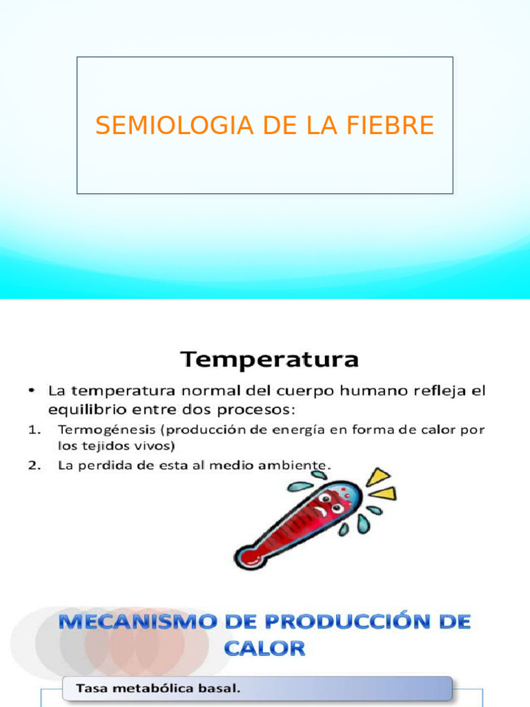 Semiologia De La Fiebre Pdf Fiebre Termorregulación