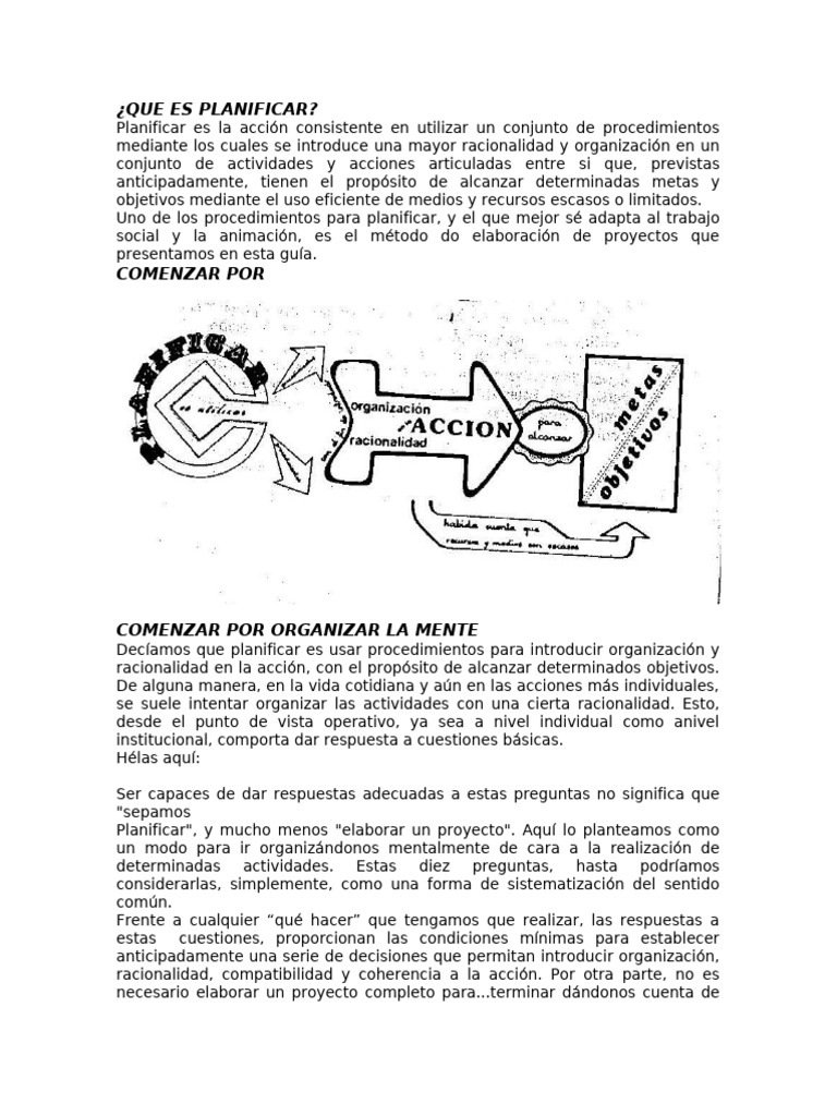 Como Planificar Un Proyecto | PDF | Presupuesto | Racionalidad