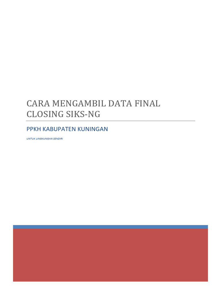 Cara Ambil Data Final Closing SIKS-NG | PDF | Komputer