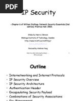 IP Security: - Chapter 6 of William Stallings. Network Security Essentials (2nd Edition) - Prentice Hall. 2003