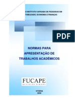 Normas para apresentação de trabalhos acadêmicos