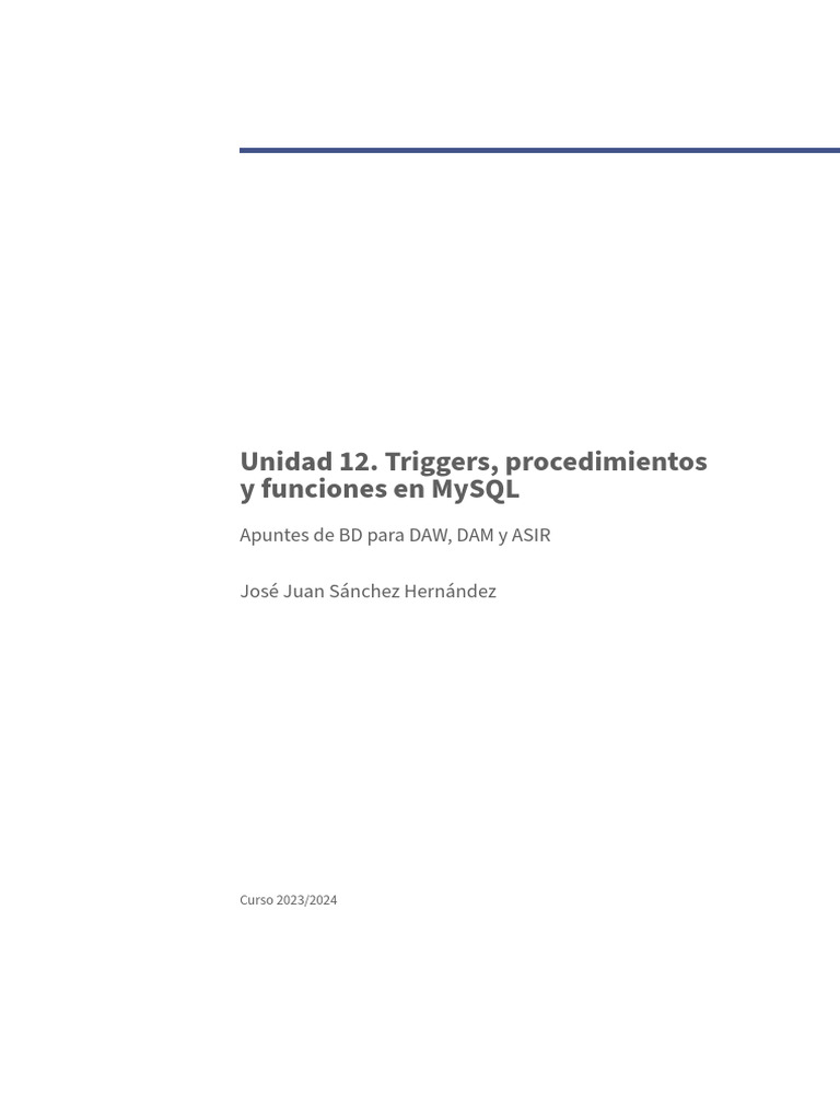 Trigers proc y funciones pdf sql bases de datos