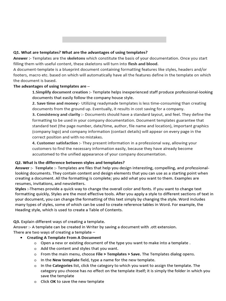 Creating and Using Document Templates | PDF | Computing | Software