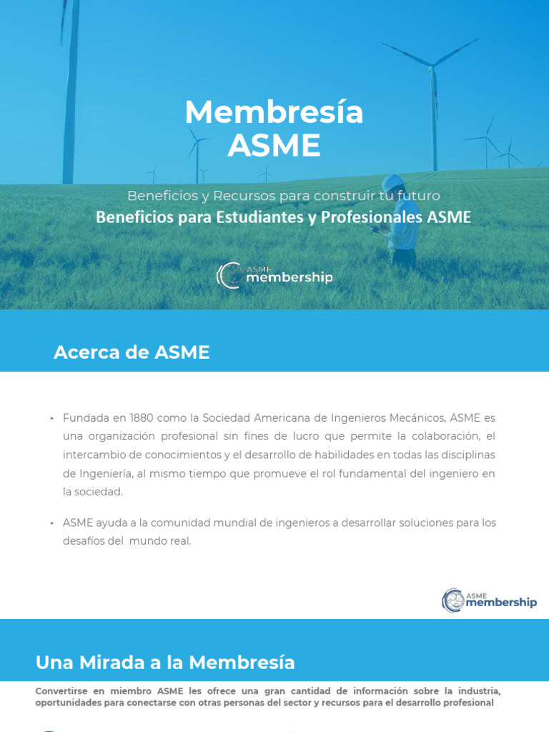 Beneficios de la Membresía ASME | PDF | Ingeniería