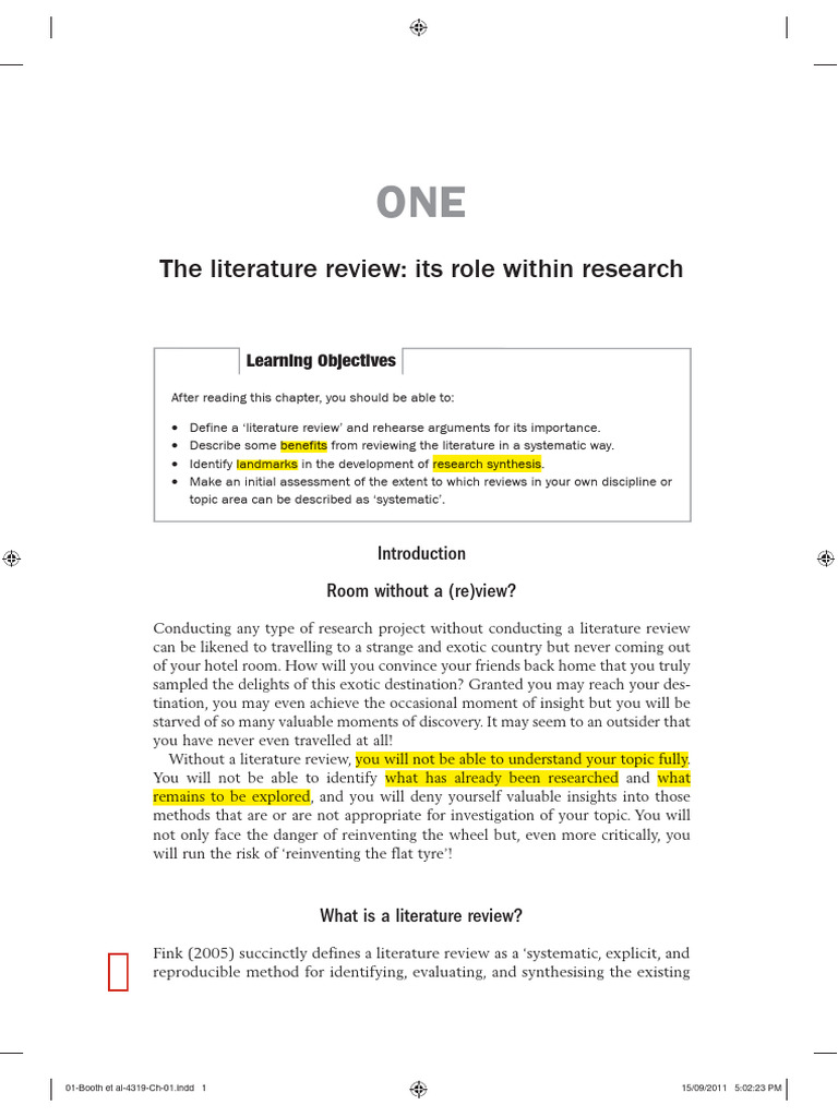 Importance of Literature Reviews in Research | PDF | Systematic Review ...