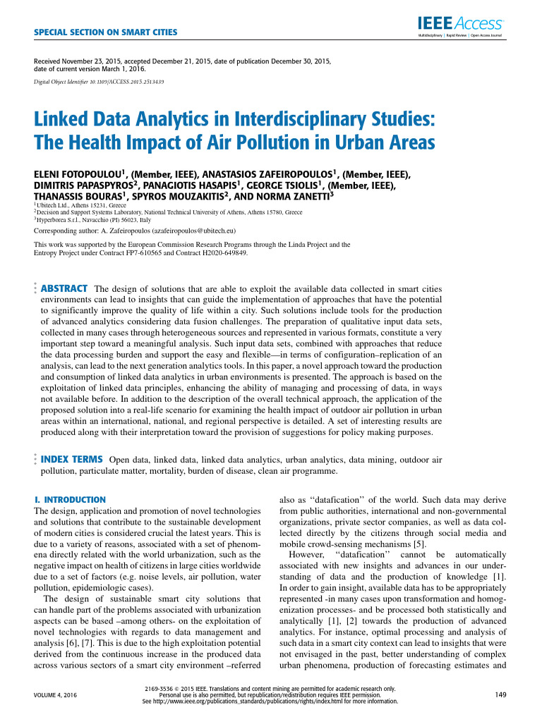 Linked Data Analytics in Interdisciplinary Studies The Health Impact of ...