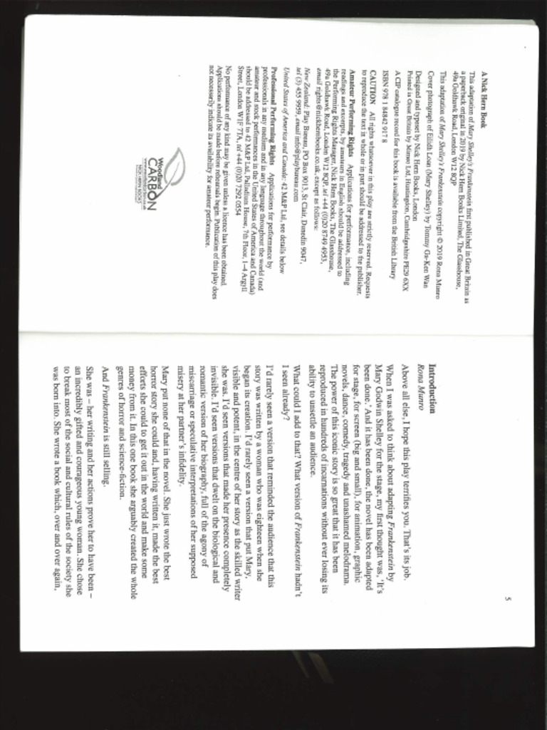 Frankenstein Act 1 | PDF