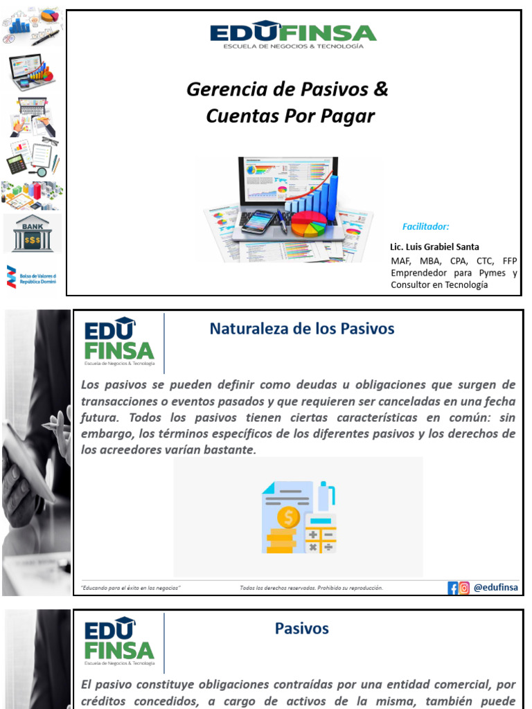 Gestión de Pasivos Empresariales | PDF | Cuentas por pagar | Bancos
