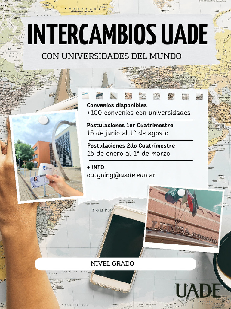 Intercambios UADE: Convenios Globales | PDF | Universidad | Ingeniería