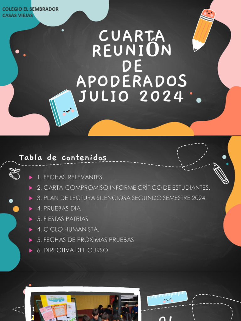 Reunión de Apoderados - Colegio El Sembrador | PDF | Aprendizaje