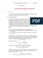 Determinación potenciométrica de haluros