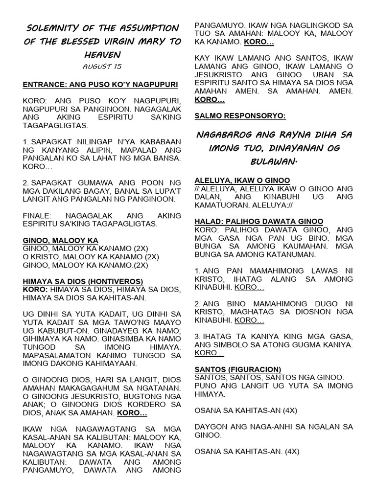 Assumption Of Mary Pdf