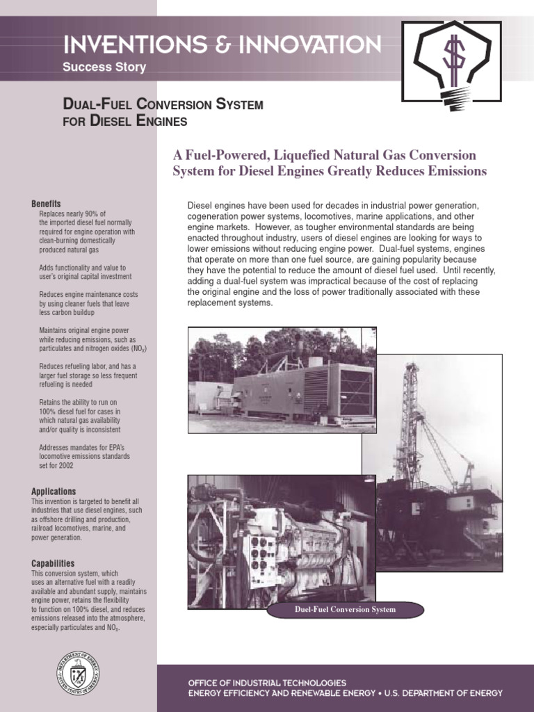 Dual-Fuel Conversion for Diesel Engines | PDF | Engines | Diesel Engine