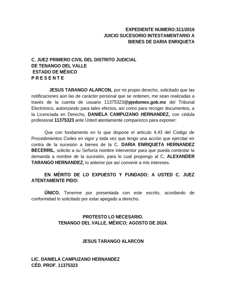 Nombramiento de Interventor en Sucesión | PDF