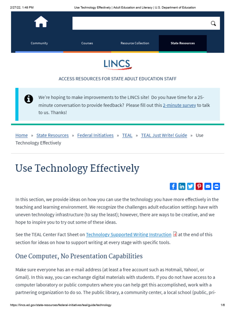 2 Use Technology Effectively | PDF | Learning | Adult Education