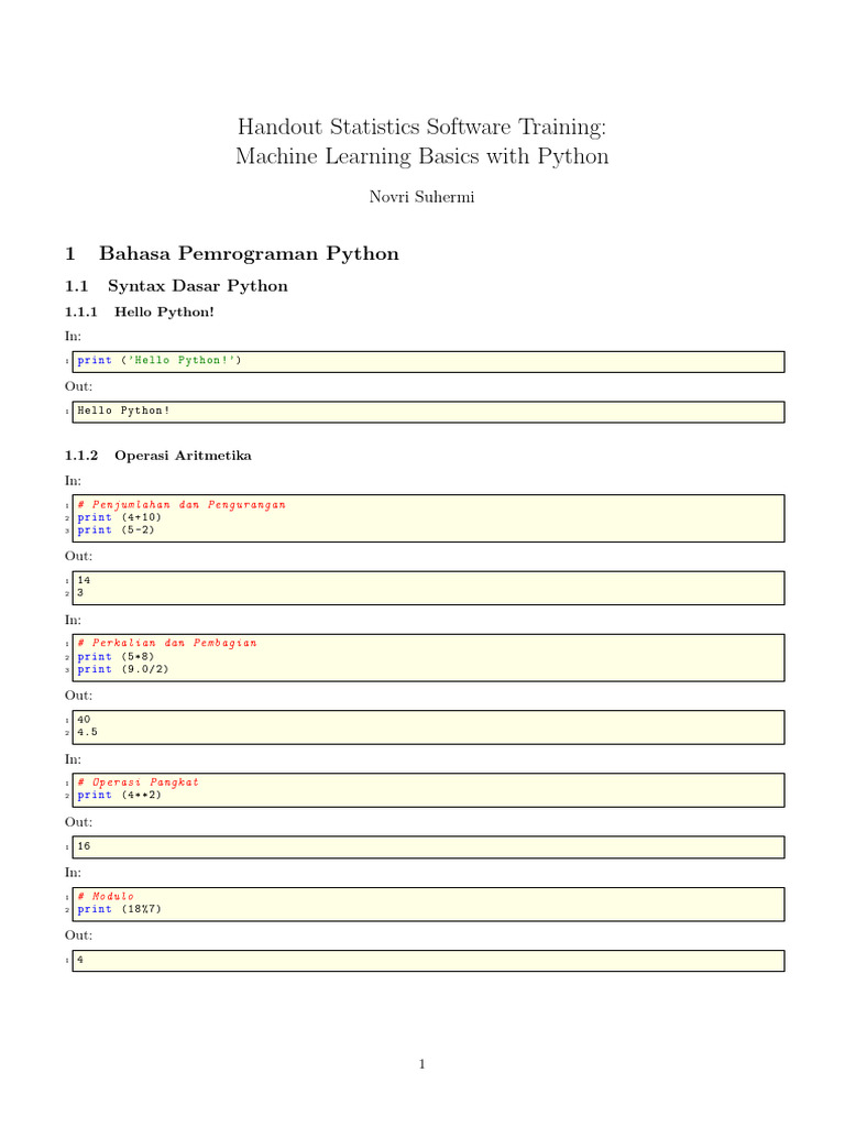 Handout Python | PDF | Body Mass Index | Boolean Data Type