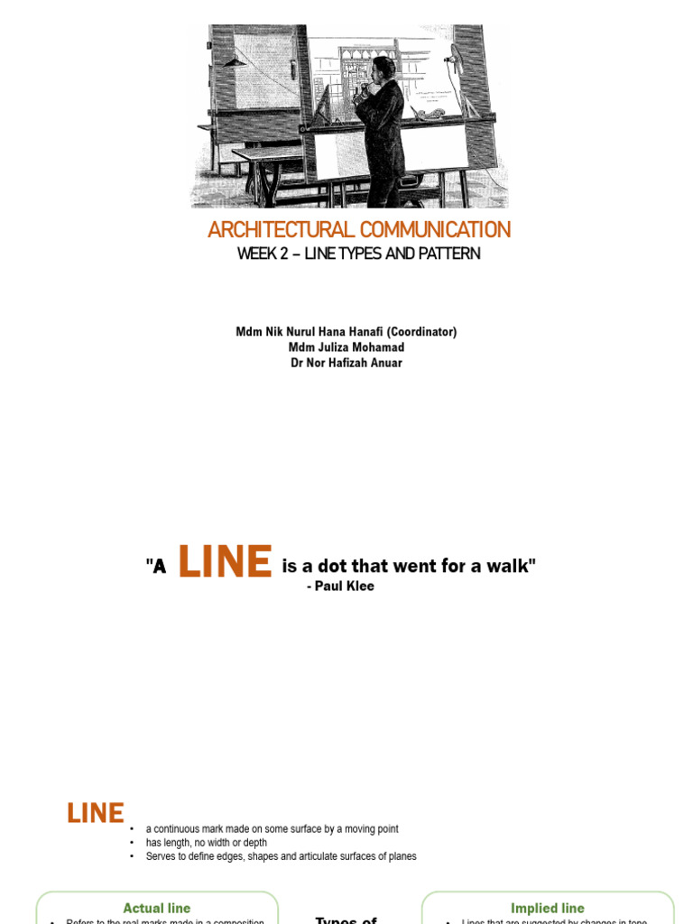 W2 - Line Types and Pattern | PDF | Drawing | Composition (Visual Arts)