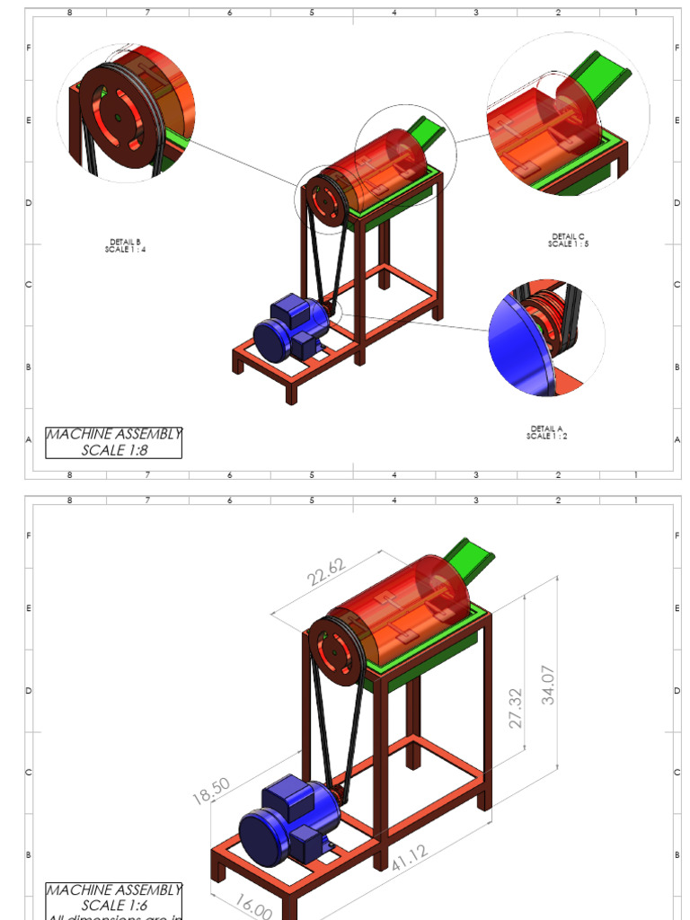Belt Drive Assembly Details | PDF | Belt (Mechanical) | Manufactured Goods