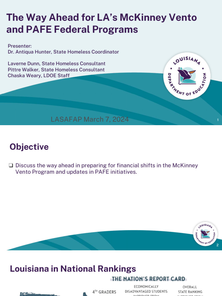 Future of McKinney Vento in Louisiana | PDF | Homelessness