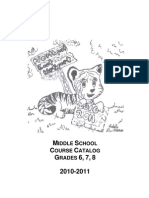 M S C C G 6, 7, 8 2010-2011: Iddle Chool Ourse Atalog Rades