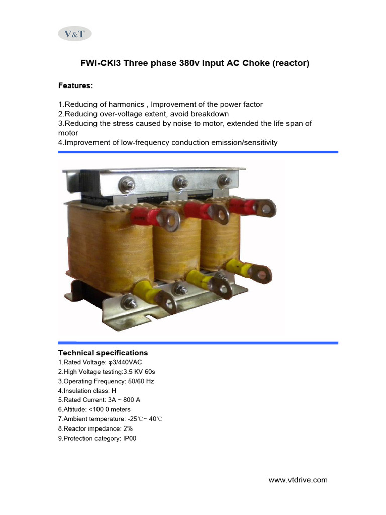 AC REACTOR | PDF | Alternating Current | Physical Quantities