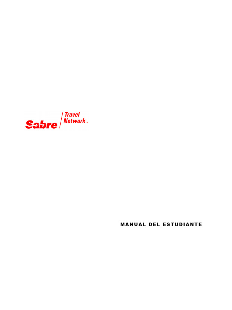 Manual Estudiante Sabre: Guía Básica | PDF